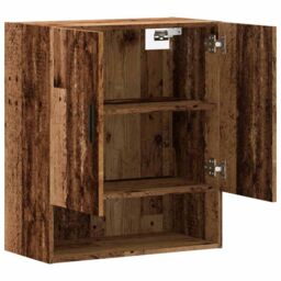Berkfield Home Wall Cabinet Old Wood 60x31x70 cm Engineered Wood in Brown - Size: 60 x 31 x 70 cm - thumbnail 7