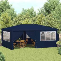 Berkfield Home Professional Party Tent with Side Walls 4x6 m Blue 90 g/m? - thumbnail 2