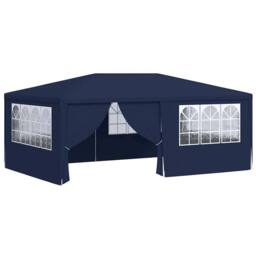 Berkfield Home Professional Party Tent with Side Walls 4x6 m Blue 90 g/m? - thumbnail 3