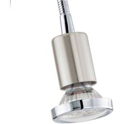 Loops Sleek Modern Satin Nickel & Chrome LED Wall Light Indoor Spaces - thumbnail 5