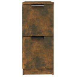 Berkfield Home Sideboards 2 pcs Smoked Oak 30x30x70 cm Engineered Wood in Brown - Size: 30 x 30 x 70 cm - thumbnail 5