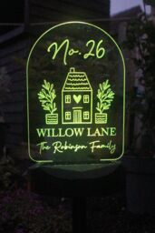 Personalised Memento Company Personalised Home Outdoor Solar Light in Clear - thumbnail 5