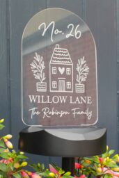 Personalised Memento Company Personalised Home Outdoor Solar Light in Clear - thumbnail 3