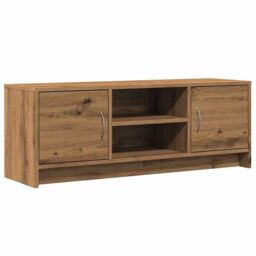 Berkfield Home TV Cabinet Artisan Oak 102x30x37.5 cm Engineered Wood in Brown - thumbnail 2