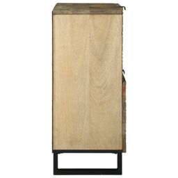 Berkfield Home Sideboard ‚Äì 80x33.5x75 cm, Made from Solid Mango Wood in Beige - Size: 80x33.5x75 cm - thumbnail 4