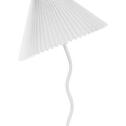 Wyld and Coco Table Lamp White Synthetic Pleated Shade Powder Coat Iron Base - thumbnail 2