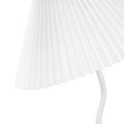 Wyld and Coco Table Lamp White Synthetic Pleated Shade Powder Coat Iron Base - thumbnail 5