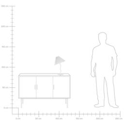 Wyld and Coco Table Lamp White Synthetic Pleated Shade Powder Coat Iron Base - thumbnail 8