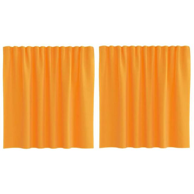 Berkfield Home Voile Curtains with Rod Pockets 2 pcs Orange - image 1