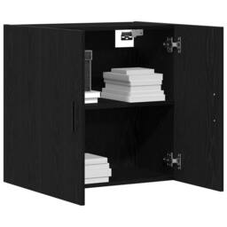 Berkfield Home Wall Cabinet Black Oak 60x31x60 cm Engineered Wood - Size: 60 x 31 x 60 cm - thumbnail 3