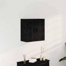 Berkfield Home Wall Cabinet Black Oak 60x31x60 cm Engineered Wood - Size: 60 x 31 x 60 cm - thumbnail 2