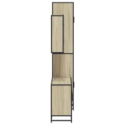Berkfield Home 3 Piece Bathroom Furniture Set Sonoma Oak Engineered Wood in Brown - thumbnail 6