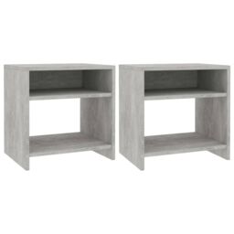 Berkfield Home Bedside Cabinets 2 pcs Concrete Grey 40x30x40 cm Engineered Wood - Size: 40 x 30 x 40 cm - thumbnail 1
