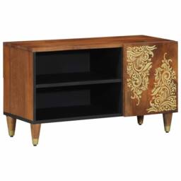 Berkfield Home TV Cabinet Honey brown Solid mango wood, Engineered wood - thumbnail 2