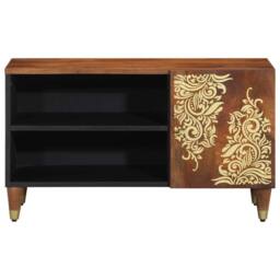 Berkfield Home TV Cabinet Honey brown Solid mango wood, Engineered wood - thumbnail 3