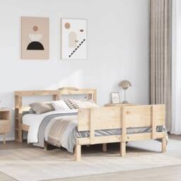 Berkfield Home Bed Frame with Headboard without Mattress 140x190 cm in Brown