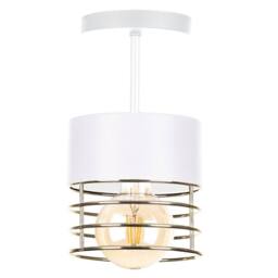 Netlighting Royal Cylindrical Ceiling Light White Gold 12cm 1x E27