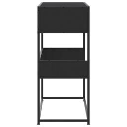 Berkfield Home Decorative Console Table Black 90x35x80 cm Engineered Wood - Size: 90 x 35 x 80 cm - thumbnail 5
