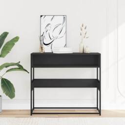 Berkfield Home Decorative Console Table Black 90x35x80 cm Engineered Wood - Size: 90 x 35 x 80 cm