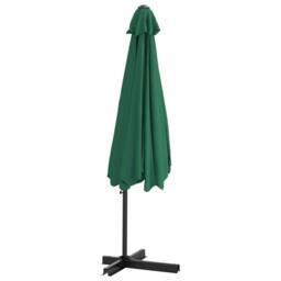 Berkfield Home Outdoor Parasol with Steel Pole 300 cm Green - thumbnail 5