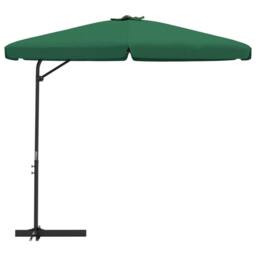 Berkfield Home Outdoor Parasol with Steel Pole 300 cm Green - thumbnail 3