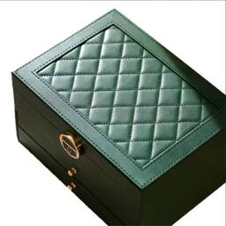 Kelvenix 3 Layer Jewellery Organizer Necklace Storage Box Drawer Cabinet in Green