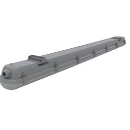 First Choice Lighting Set of 6 Anti Corrosive IP65 Outdoor 18W LED Cool White 4ft Battens in Grey - thumbnail 4