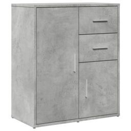 Berkfield Home Sideboards 2 pcs Concrete Grey 60x31x70 cm Engineered Wood - Size: 60 x 31 x 70 cm - thumbnail 4