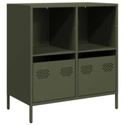 Berkfield Home Sideboard Olive Green 68x39x73.5 cm Cold-rolled Steel