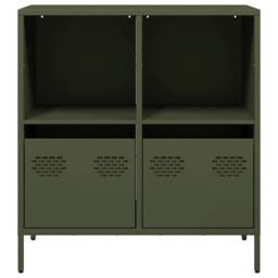 Berkfield Home Sideboard Olive Green 68x39x73.5 cm Cold-rolled Steel - thumbnail 4