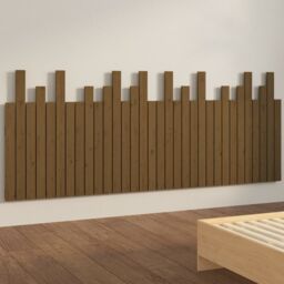 Berkfield Home Wall Headboard Honey Brown 204x3x80 cm Solid Wood Pine - Size: 204 x 3 x 80 cm - thumbnail 4