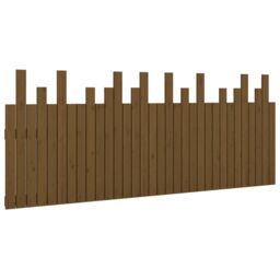 Berkfield Home Wall Headboard Honey Brown 204x3x80 cm Solid Wood Pine - Size: 204 x 3 x 80 cm - thumbnail 2