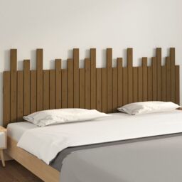 Berkfield Home Wall Headboard Honey Brown 204x3x80 cm Solid Wood Pine - Size: 204 x 3 x 80 cm - thumbnail 3