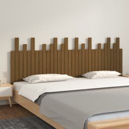 Berkfield Home Wall Headboard Honey Brown 204x3x80 cm Solid Wood Pine - Size: 204 x 3 x 80 cm - thumbnail 1