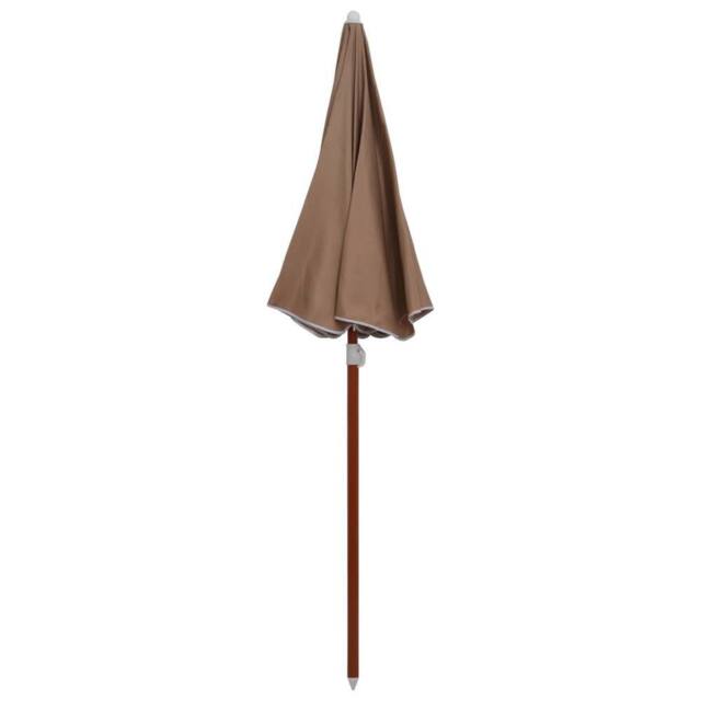 Berkfield Home Parasol with Steel Pole 180 cm Taupe - image 1