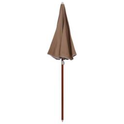 Berkfield Home Parasol with Steel Pole 180 cm Taupe - thumbnail 1