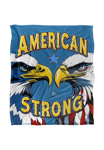 JQ Licensing James Piazza American Strong Eagles Silky Touch Super Soft Throw Blanket 152 X 127 cm in White - image 1