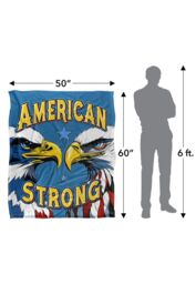 JQ Licensing James Piazza American Strong Eagles Silky Touch Super Soft Throw Blanket 152 X 127 cm in White - thumbnail 5