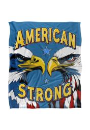JQ Licensing James Piazza American Strong Eagles Silky Touch Super Soft Throw Blanket 152 X 127 cm in White - thumbnail 1