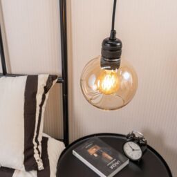 ValueLights Bellamy Easy Fit Amber Glass Shade - Size: 6 inches