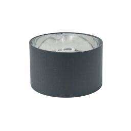 ValueLights Reni Charcoal with Chrome Inner Easy Fit Ceiling Lamp Shade & Bulb - Size: Small - thumbnail 8