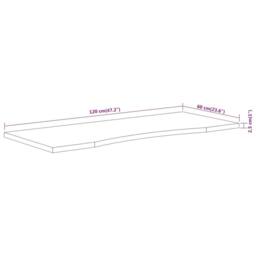 Berkfield Home Beautiful Desk Top 120x60x2.5 cm Rectangular Solid Wood Acacia in Brown - thumbnail 9