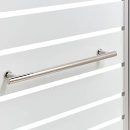Wyld and Coco Silver Shower-Bath Screen 140 x 100 cm Adjustable in Clear - thumbnail 5