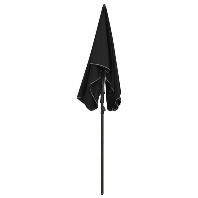 Berkfield Home Durable Garden Parasol with Pole 200x130 cm Black - image 1