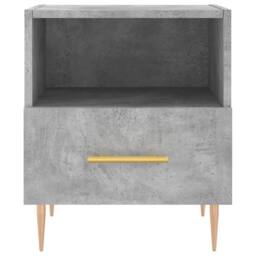 Berkfield Home Modern Bedside Cabinet Concrete Grey 40x35x47.5 cm Engineered Wood - thumbnail 4