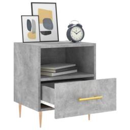 Berkfield Home Modern Bedside Cabinet Concrete Grey 40x35x47.5 cm Engineered Wood - thumbnail 7