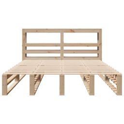 Berkfield Home Bed Frame without Mattress 120x190 cm Small Double Solid Wood Pine in Brown - thumbnail 4