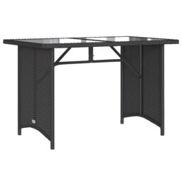 Berkfield Home 2 Piece Garden Dining Set with Cushions Black Poly Rattan - thumbnail 5