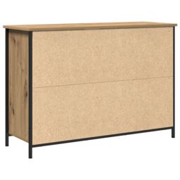 Berkfield Home Sideboard Artisan Oak 100x35x70 cm Engineered Wood & Steel in Brown - Size: 100 x 35 x 70 cm - thumbnail 5