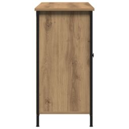 Berkfield Home Sideboard Artisan Oak 100x35x70 cm Engineered Wood & Steel in Brown - Size: 100 x 35 x 70 cm - thumbnail 7